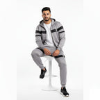 Grey Suit with Black Stripe